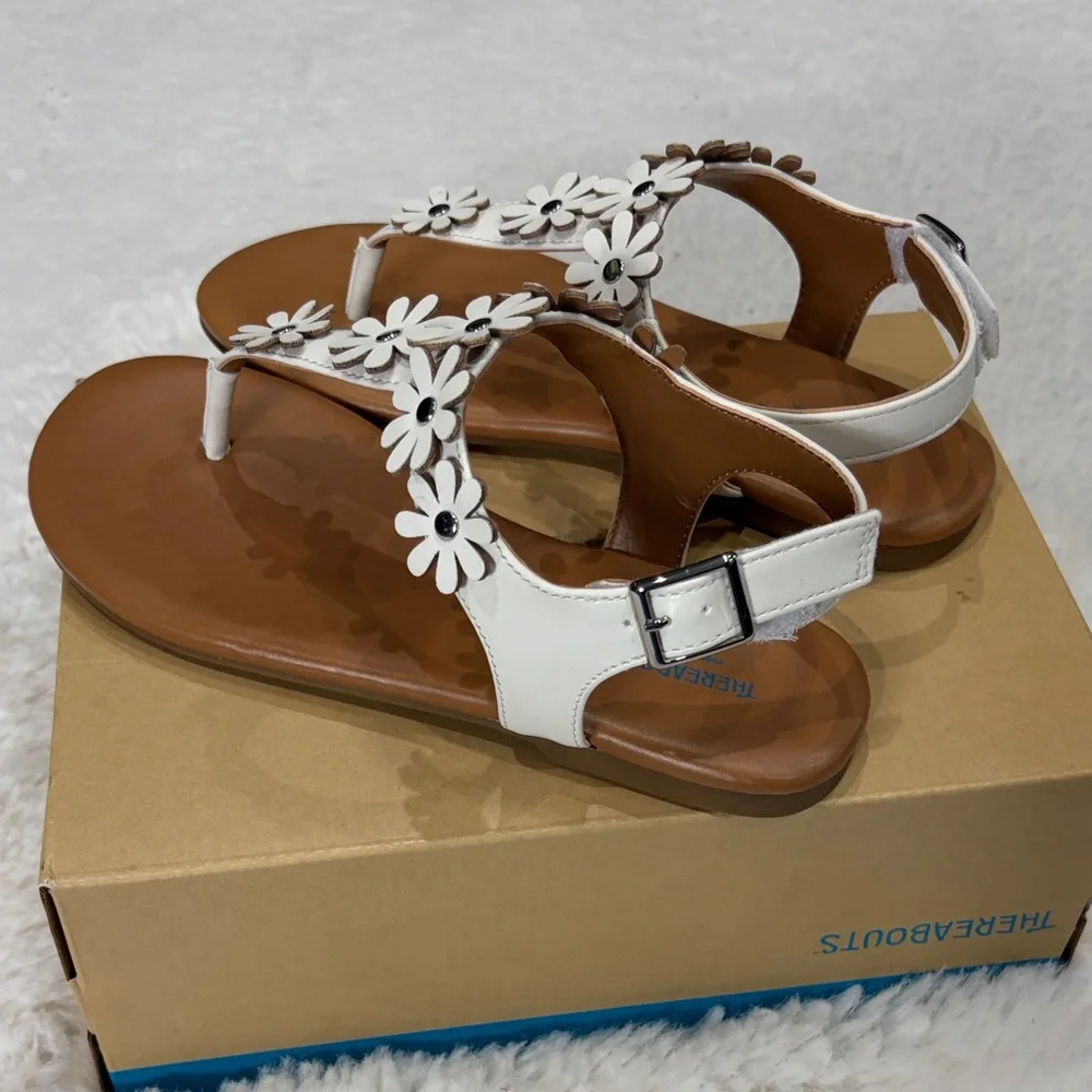Thereabouts ,Size3 (Girl)White Floral Sandals - Picture 5 of 17